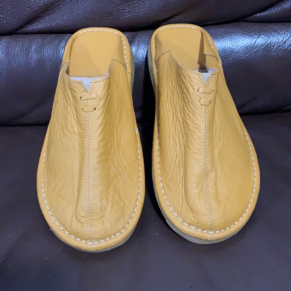 MOROCCAN REAL LEATHER TRADITIONAL SLIPPERS MEN’S SIZE US 8.5 EU 42